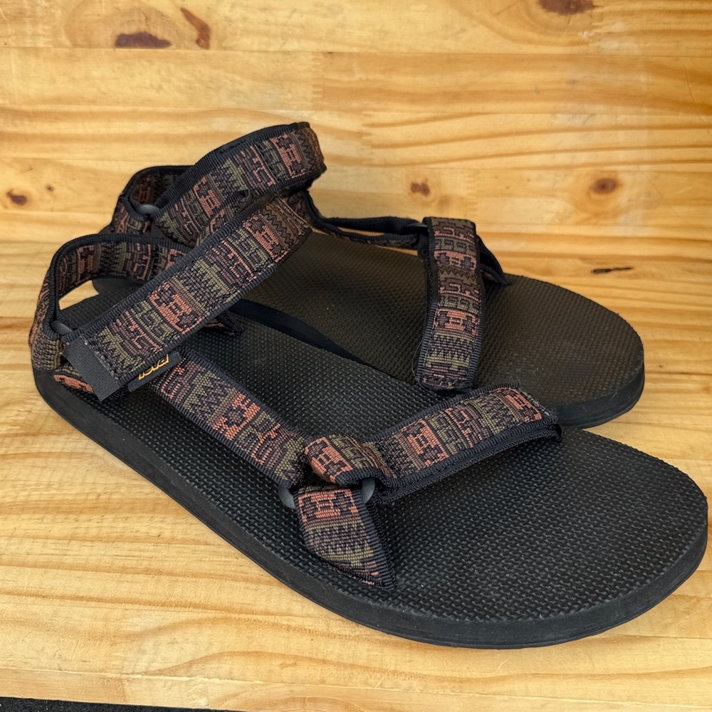 Teva Original Universal Poml Pottery Olive Sandals Size 12